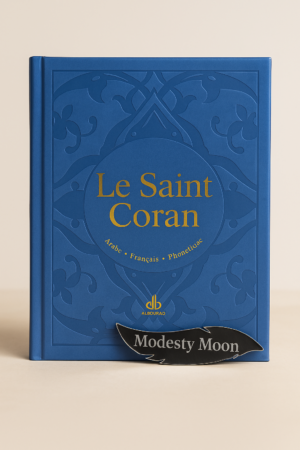 coran bleu foncé – arabe / français / phonétique(grand format)