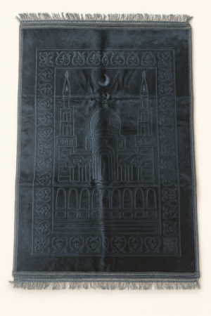 tapis bleu velouté