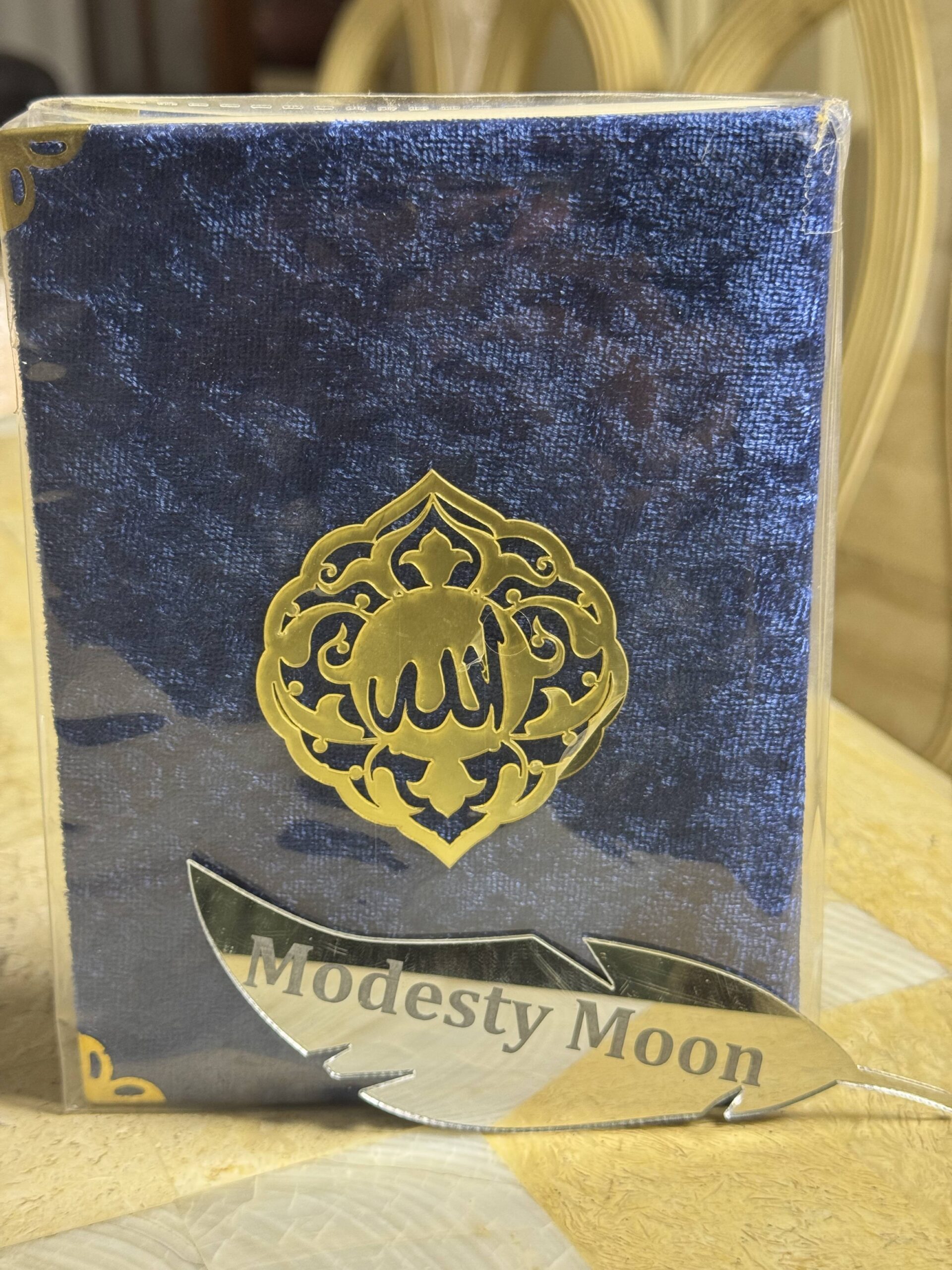 coran velouté bleu foncé coran velouté bleu foncé