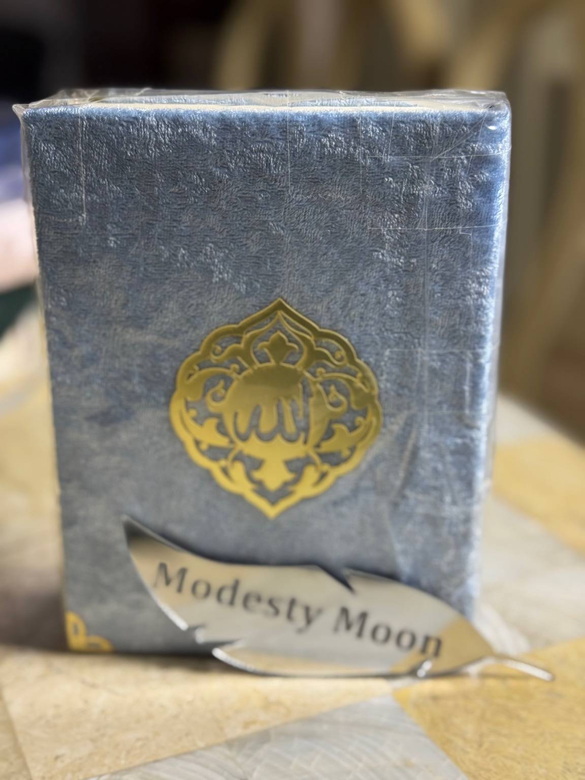 coran velouté bleu clair coran velouté bleu clair