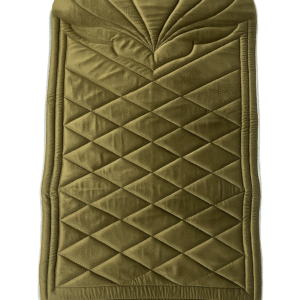 tapis vert olive matelassé