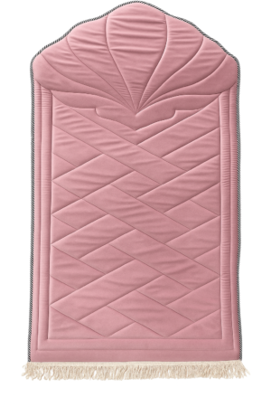 tapis rose poudré matelassé