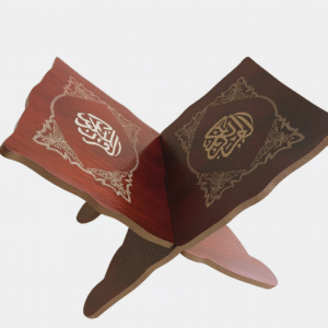 support en bois rouge foncé