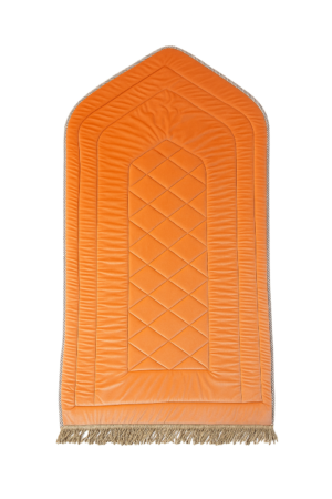 tapis orange matelassé