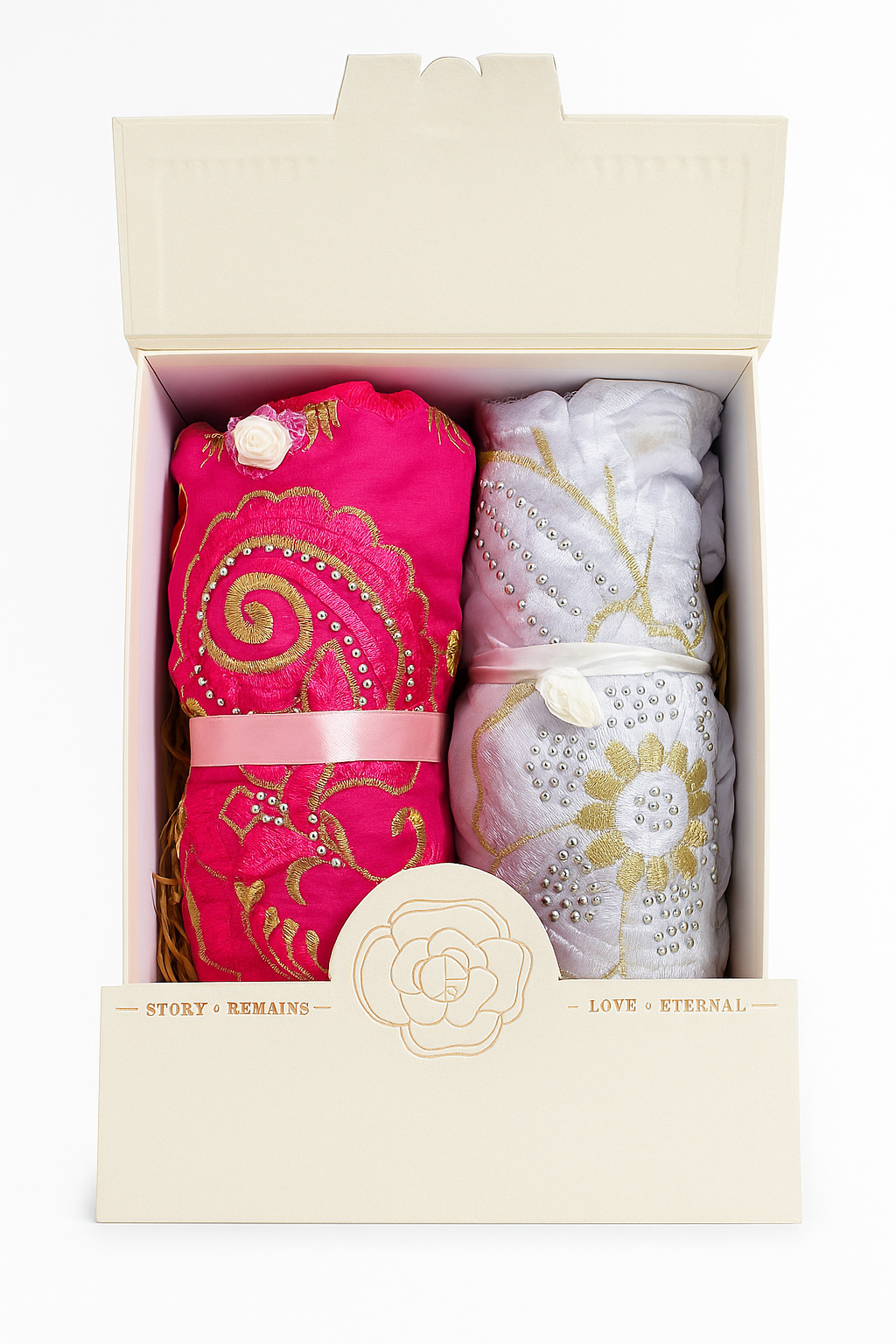 box de maman rose/ blanc box de maman rose/ blanc