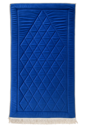 tapis bleu royal matelassé