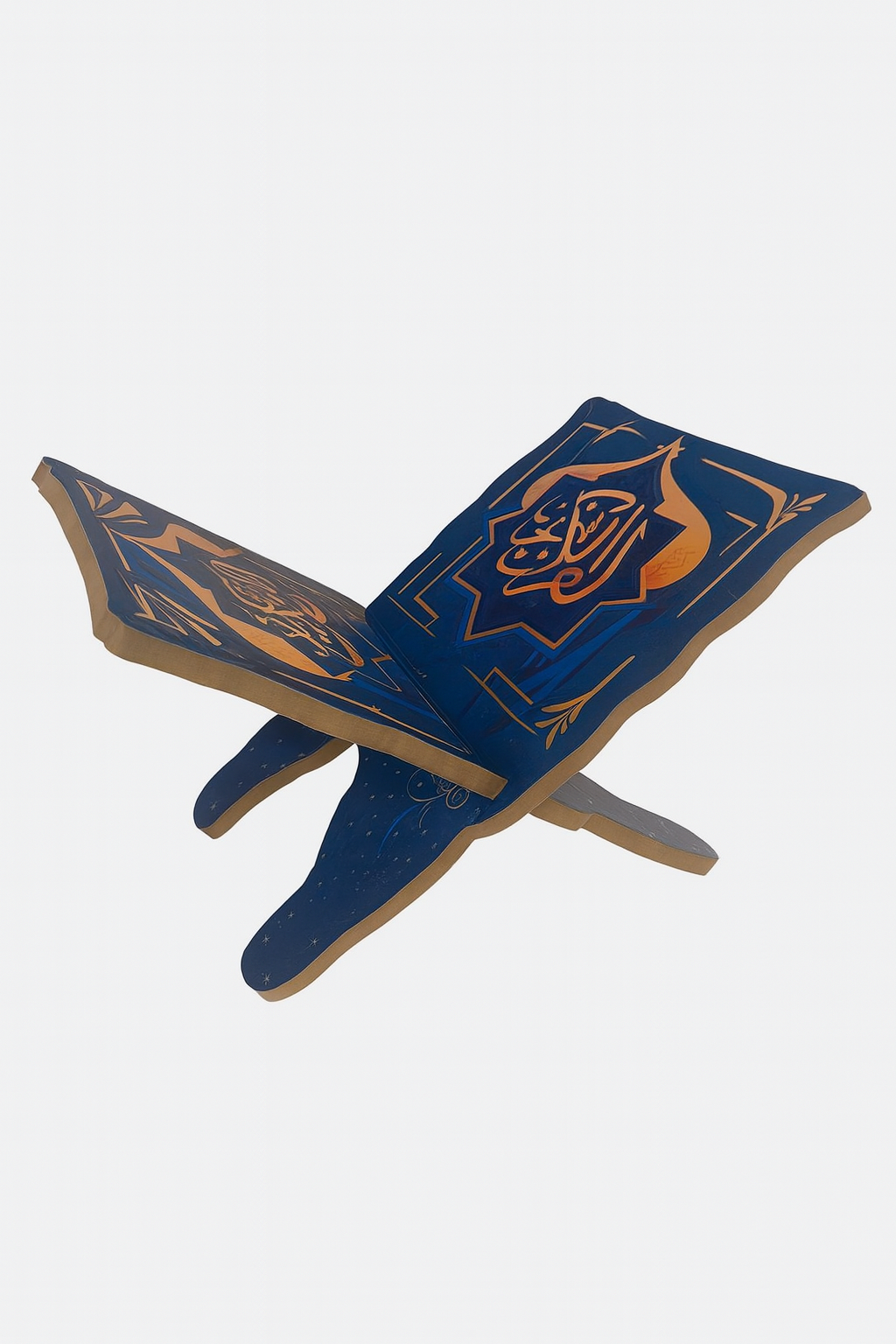 support coran bleu royal & doré support coran bleu royal & doré