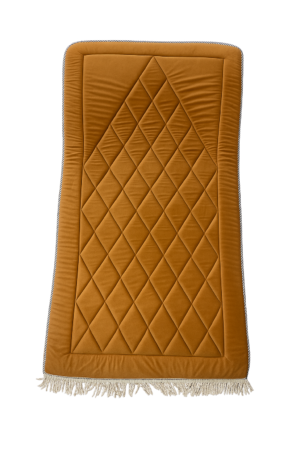 tapis marron camel matelassé
