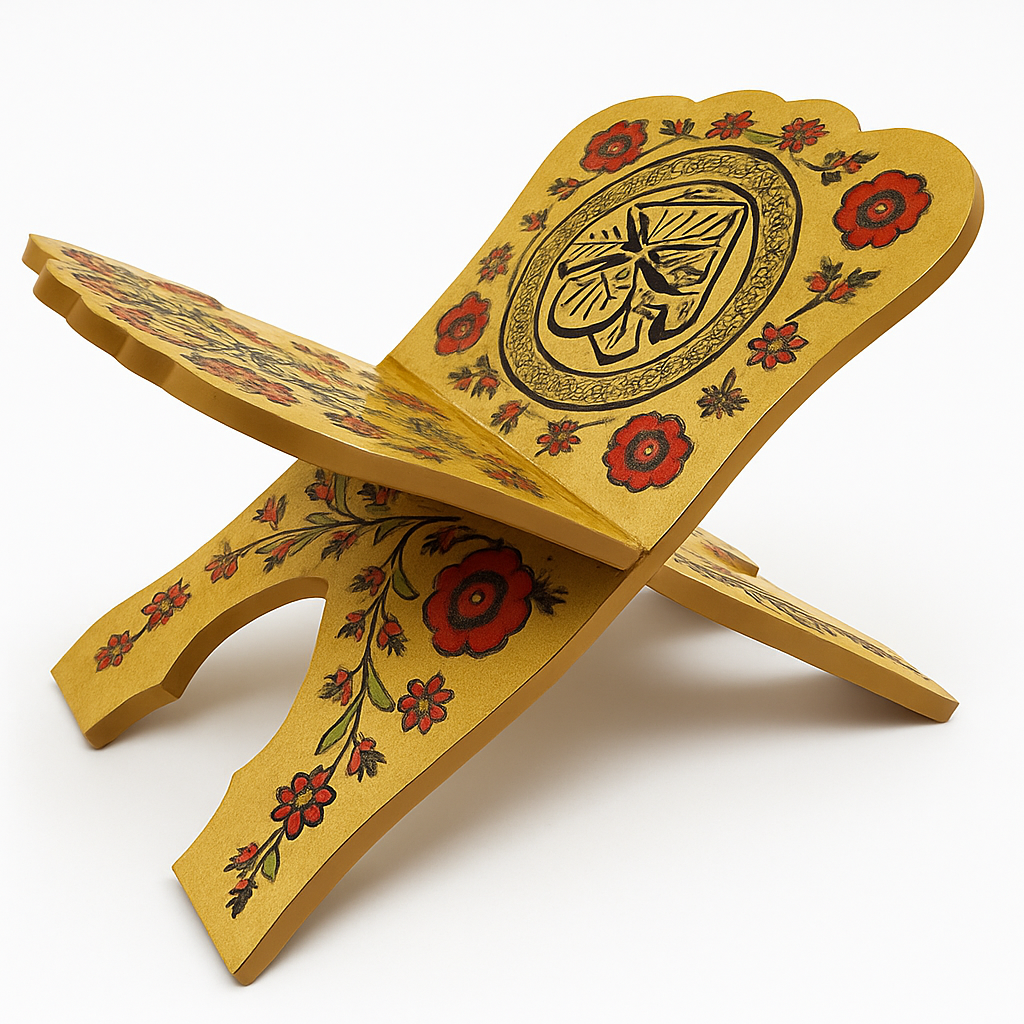 support coran doré fleuri support coran doré fleuri