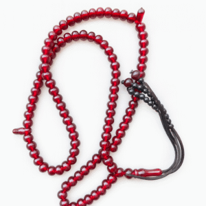 chapelet rouge grenat